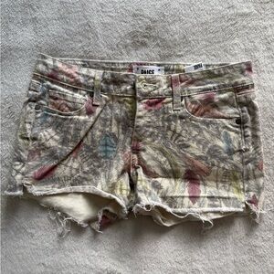 PAIGE Multicolor Patterned Jean Shorts